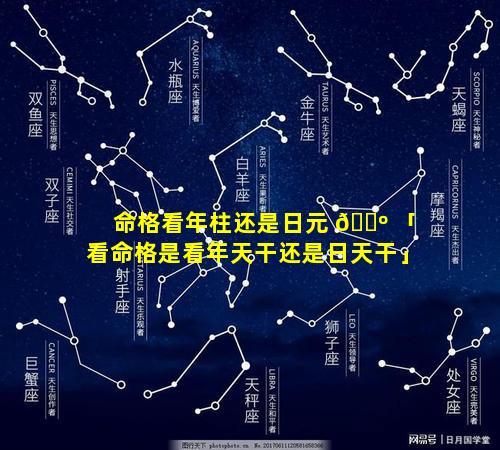 命格看年柱还是日元 🌺 「看命格是看年天干还是日天干」